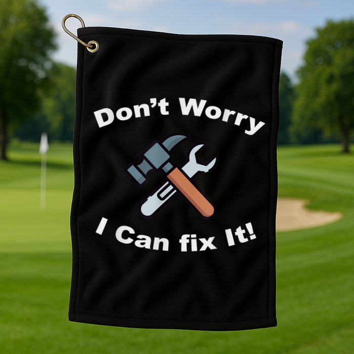 Don't Worry I Can Fix It! Funny Mechanic Ts Golf Towel