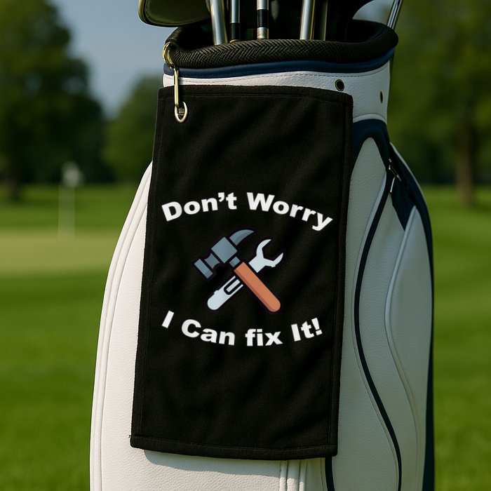 Don't Worry I Can Fix It! Funny Mechanic Ts Golf Towel