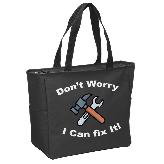 Don't Worry I Can Fix It! Funny Mechanic Ts Zip Tote Bag