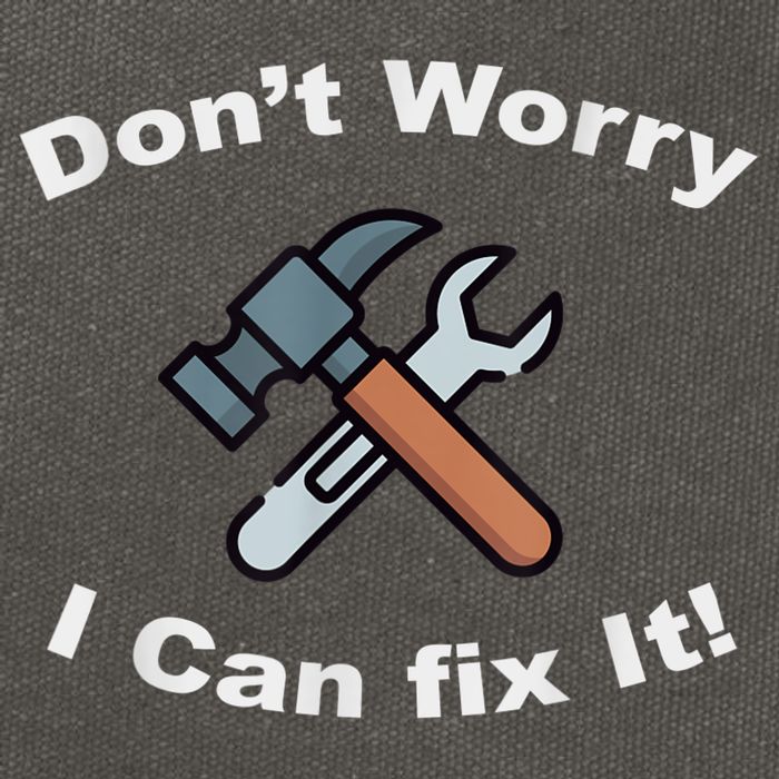 Don't Worry I Can Fix It! Funny Mechanic Ts Cotton Canvas Backpack
