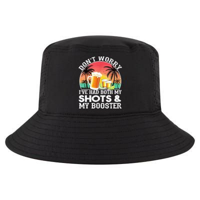 Don't Worry I've Had Both My Shots Booster Summer Sunset Gift Cool Comfort Performance Bucket Hat