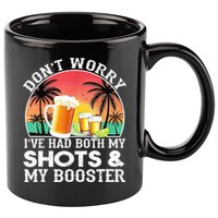 Don't Worry I've Had Both My Shots Booster Summer Sunset Gift 11oz C Handle Ceramic Mug