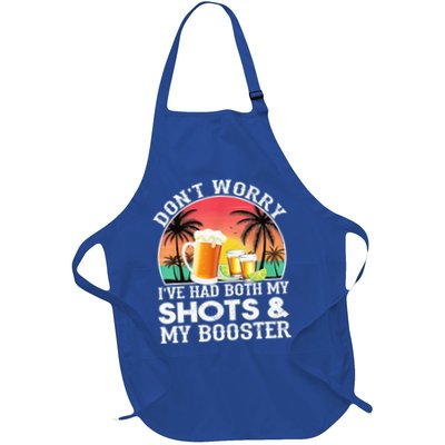 Don't Worry I've Had Both My Shots Booster Summer Sunset Gift Apron