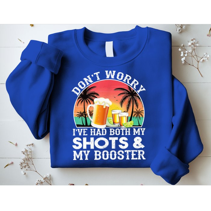 Don't Worry I've Had Both My Shots Booster Summer Sunset Gift Sweatshirt