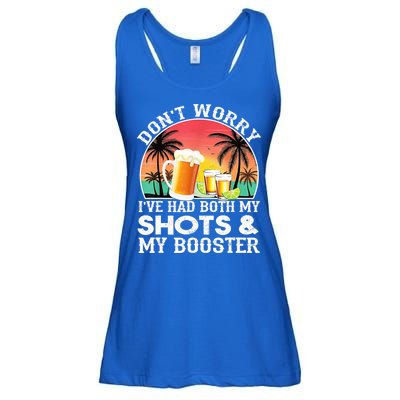 Don't Worry I've Had Both My Shots Booster Summer Sunset Gift Ladies Essential Flowy Tank