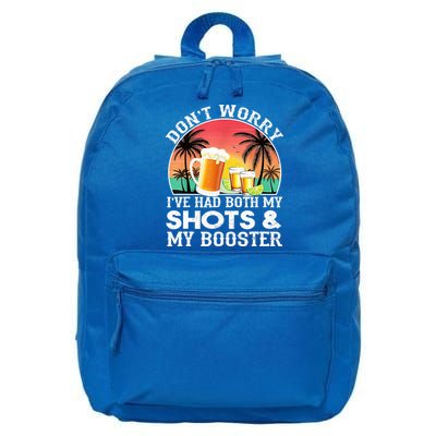 Don't Worry I've Had Both My Shots Booster Summer Sunset Gift 16 in Basic Backpack