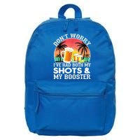 Don't Worry I've Had Both My Shots Booster Summer Sunset Gift 16 in Basic Backpack