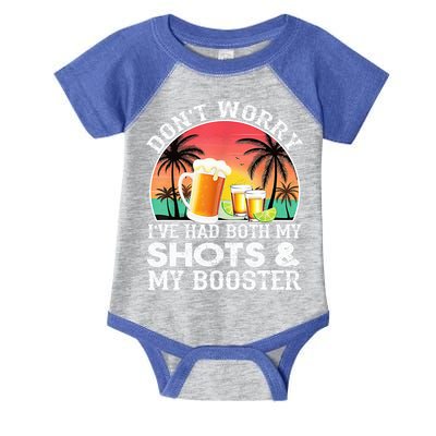 Don't Worry I've Had Both My Shots Booster Summer Sunset Gift Infant Baby Jersey Bodysuit