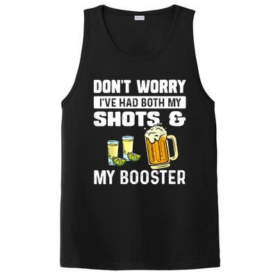 Don't Worry I've Had Both My Shots And Booster Funny Vaccine PosiCharge Competitor Tank