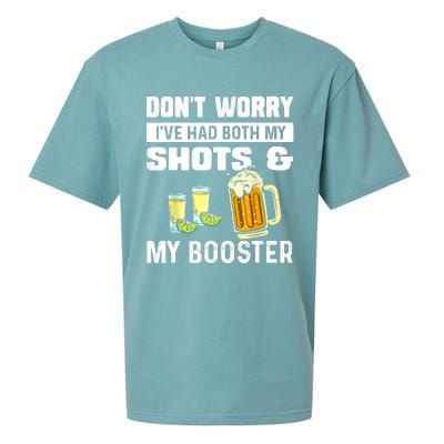 Don't Worry I've Had Both My Shots And Booster Funny Vaccine Sueded Cloud Jersey T-Shirt