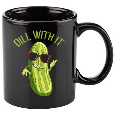 Dill With It Dill Pickle Dill Pickles Dill With It 11oz C Handle Ceramic Mug