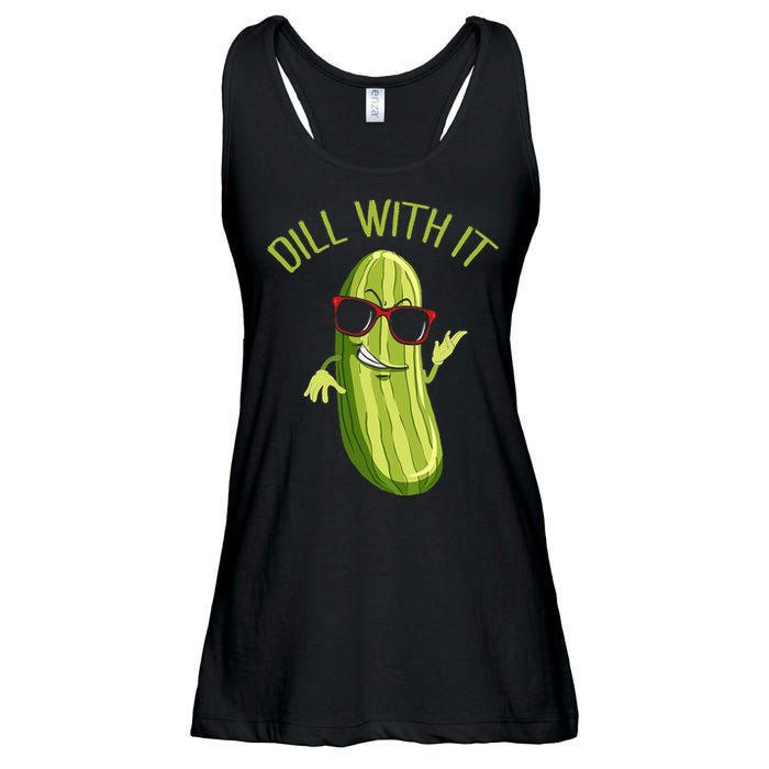 Dill With It Dill Pickle Dill Pickles Dill With It Ladies Essential Flowy Tank