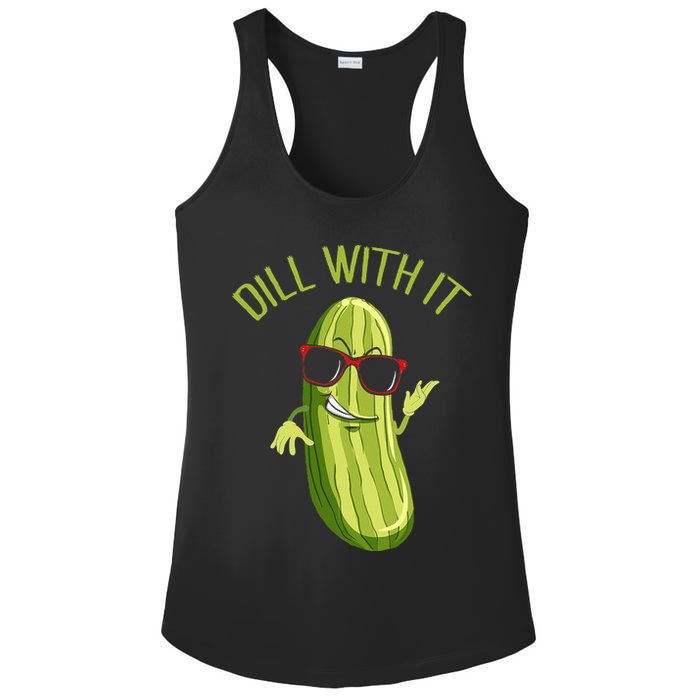 Dill With It Dill Pickle Dill Pickles Dill With It Ladies PosiCharge Competitor Racerback Tank