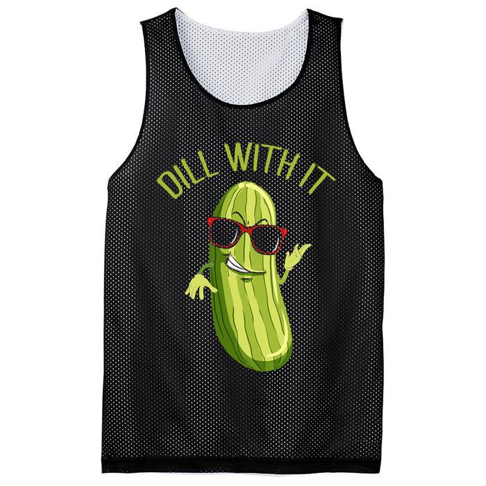 Dill With It Dill Pickle Dill Pickles Dill With It Mesh Reversible Basketball Jersey Tank