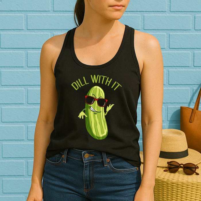 Dill With It Dill Pickle Dill Pickles Dill With It Womens Tank Top