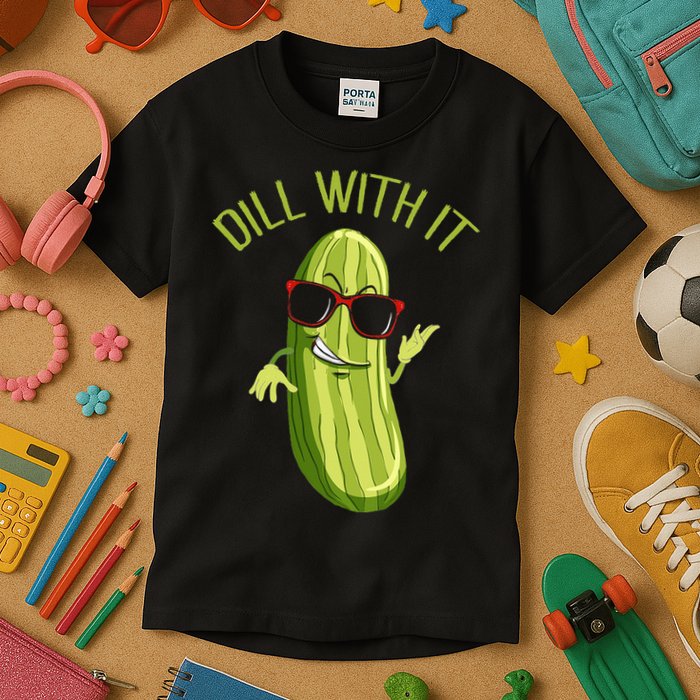Dill With It Dill Pickle Dill Pickles Dill With It Kids T-Shirt