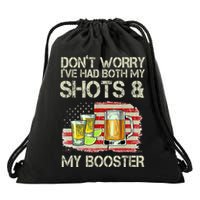 Don't Worry I've Had Both My Shots And My Booster Beer Drawstring Bag