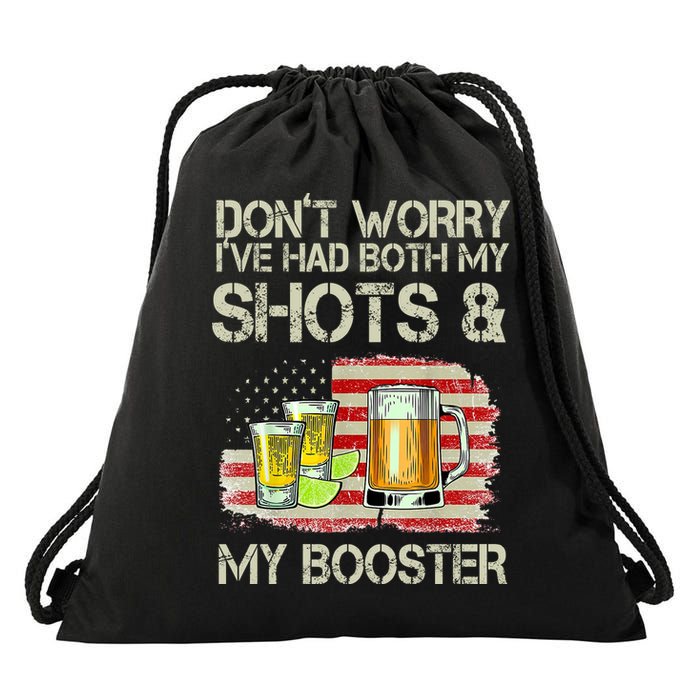 Don't Worry I've Had Both My Shots And My Booster Beer Drawstring Bag