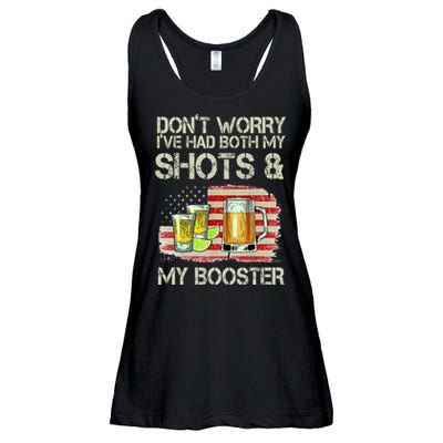 Don't Worry I've Had Both My Shots And My Booster Beer Ladies Essential Flowy Tank