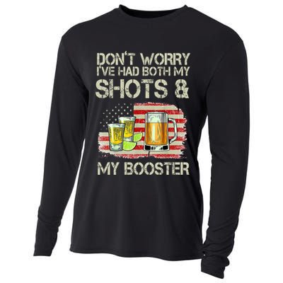 Don't Worry I've Had Both My Shots And My Booster Beer Cooling Performance Long Sleeve Crew