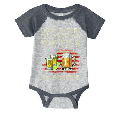 Don't Worry I've Had Both My Shots And My Booster Beer Infant Baby Jersey Bodysuit
