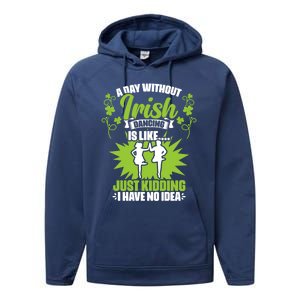 Day Without Irish Dancing Tap Dancing Ceili Reel Irish Dance Gift Performance Fleece Hoodie