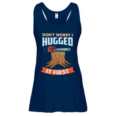 DonT Worry I Hugged It First Arborist Ladies Essential Flowy Tank