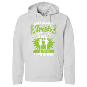 Day Without Irish Dancing Tap Dancing Ceili Reel Irish Dance Gift Performance Fleece Hoodie