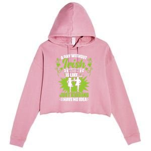 Day Without Irish Dancing Tap Dancing Ceili Reel Irish Dance Gift Crop Fleece Hoodie