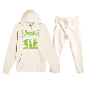 Day Without Irish Dancing Tap Dancing Ceili Reel Irish Dance Gift Premium Hooded Sweatsuit Set