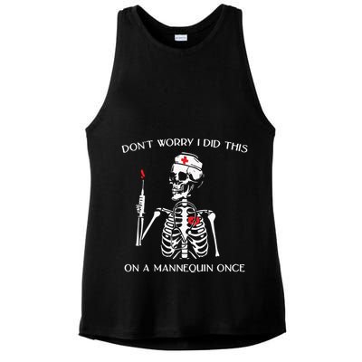 Dont Worry I Did This On A Mannequin Once Ladies PosiCharge Tri-Blend Wicking Tank