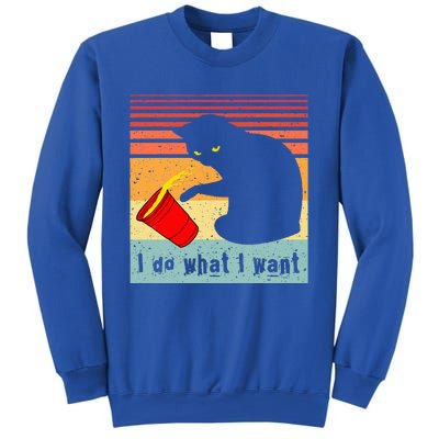 Do What I Want Vintage Black Cat Red Cup Sweatshirt