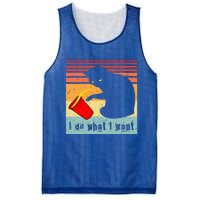 Do What I Want Vintage Black Cat Red Cup Mesh Reversible Basketball Jersey Tank