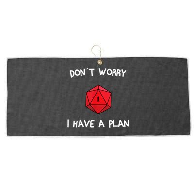 Dont Worry I Have A Plan Roleplaying Dice D20 Game Master Large Microfiber Waffle Golf Towel