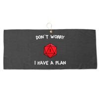 Dont Worry I Have A Plan Roleplaying Dice D20 Game Master Large Microfiber Waffle Golf Towel