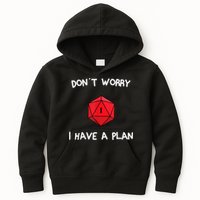 Dont Worry I Have A Plan Roleplaying Dice D20 Game Master Kids Hoodie