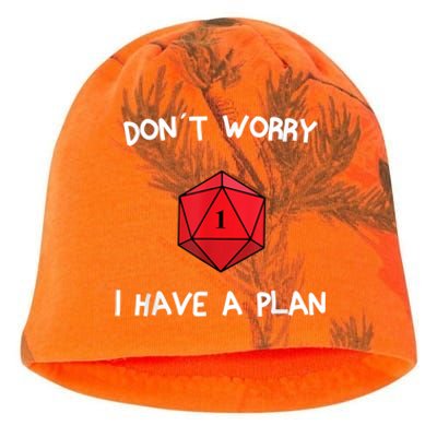 Dont Worry I Have A Plan Roleplaying Dice D20 Game Master Kati - Camo Knit Beanie