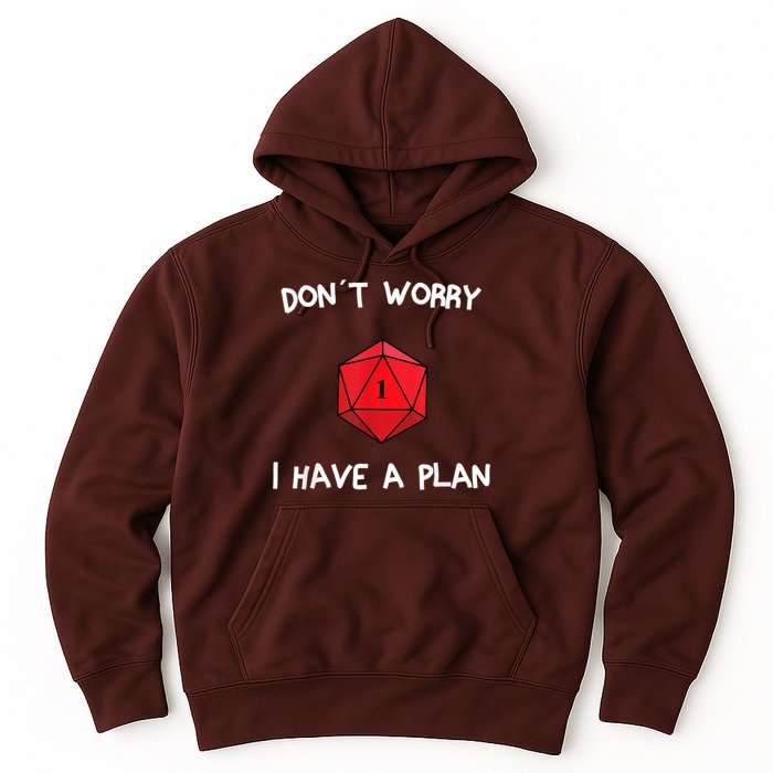 Dont Worry I Have A Plan Roleplaying Dice D20 Game Master Hoodie
