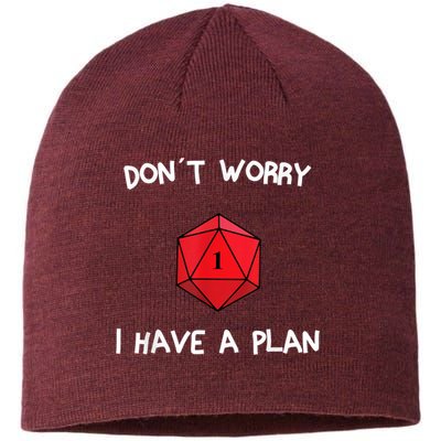 Dont Worry I Have A Plan Roleplaying Dice D20 Game Master Sustainable Beanie