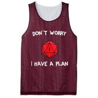 Dont Worry I Have A Plan Roleplaying Dice D20 Game Master Mesh Reversible Basketball Jersey Tank