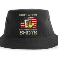 Dont Worry Ive Had Both My Shots American Flag 4th Of July Sustainable Bucket Hat