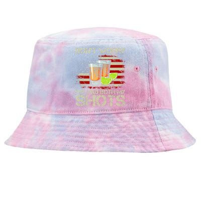 Dont Worry Ive Had Both My Shots American Flag 4th Of July Tie-Dyed Bucket Hat