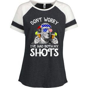 Dont Worry Ive Had Both My Shots Tequila Ben Drankin Funny Enza Ladies Jersey Colorblock Tee