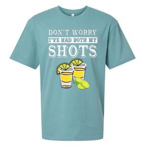 Don't worry I've had both my shots Funny Tequila Sueded Cloud Jersey T-Shirt