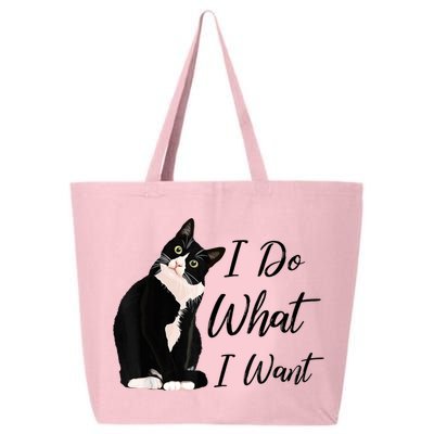 Do What I Want Tuxedo Cat Mom Cute Funny Graphic TShirt 25L Jumbo Tote