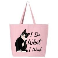 Do What I Want Tuxedo Cat Mom Cute Funny Graphic TShirt 25L Jumbo Tote