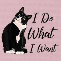 Do What I Want Tuxedo Cat Mom Cute Funny Graphic TShirt 25L Jumbo Tote