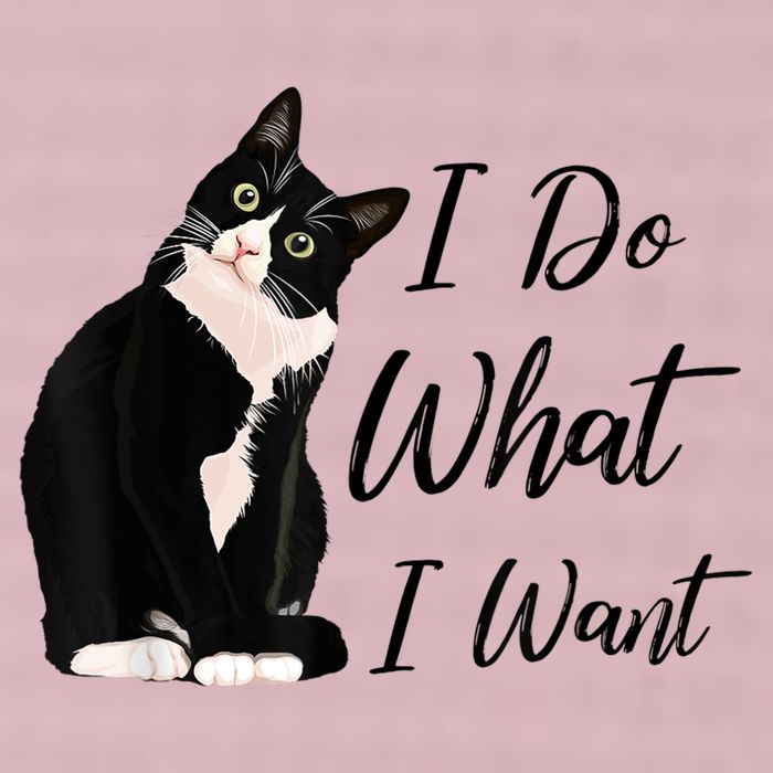 Do What I Want Tuxedo Cat Mom Cute Funny Graphic TShirt 25L Jumbo Tote