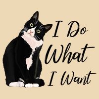 Do What I Want Tuxedo Cat Mom Cute Funny Graphic TShirt Bag