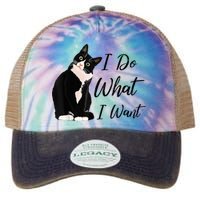 Do What I Want Tuxedo Cat Mom Cute Funny Graphic TShirt Legacy Tie Dye Trucker Hat